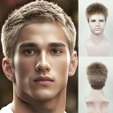 ウィッグ メンズ ショート ボリュームアップ スタイリッシュ 欧米風 自然な質感 耐熱ファイバー 多色展開 染髪パーマ不可 フルウィッグ(x200)