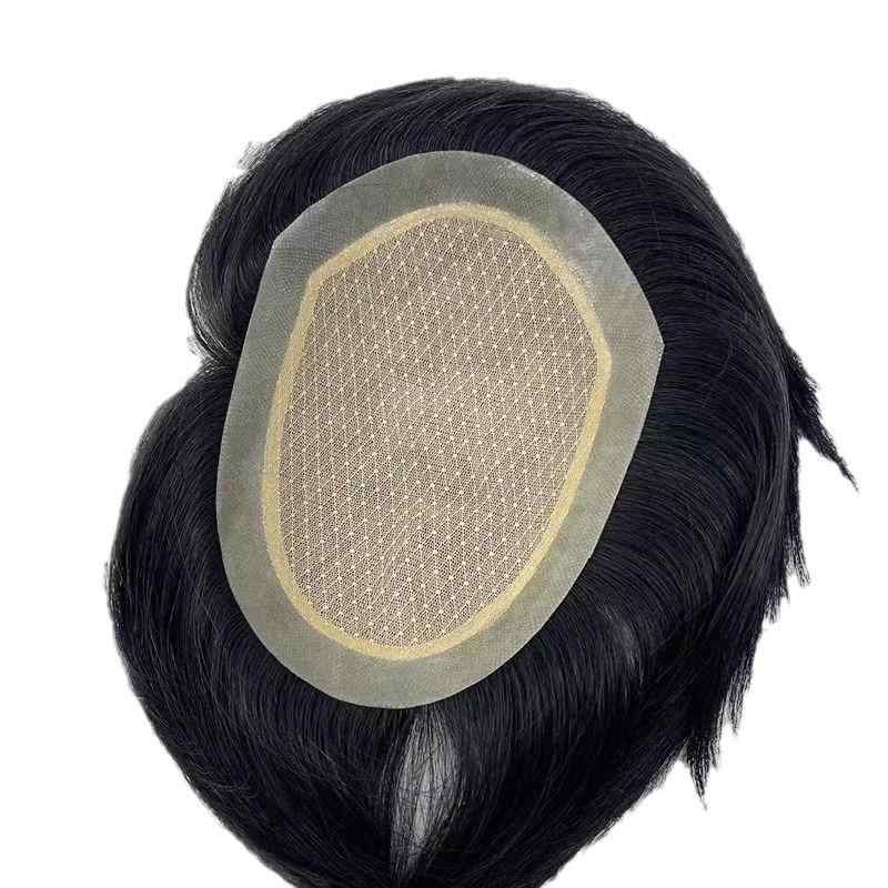 部分かつら メンズ 総手植え 人毛100% 自然な装着感 頭頂部用 薄毛 白髪隠し 通気性抜群 オールシーズ..