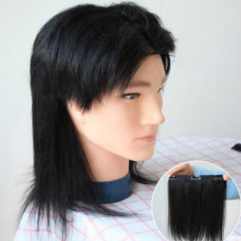 ヘアピース メンズ レディース 兼用 マレットヘア ウルフカット風 一体型 シームレス 目立たない 自然..