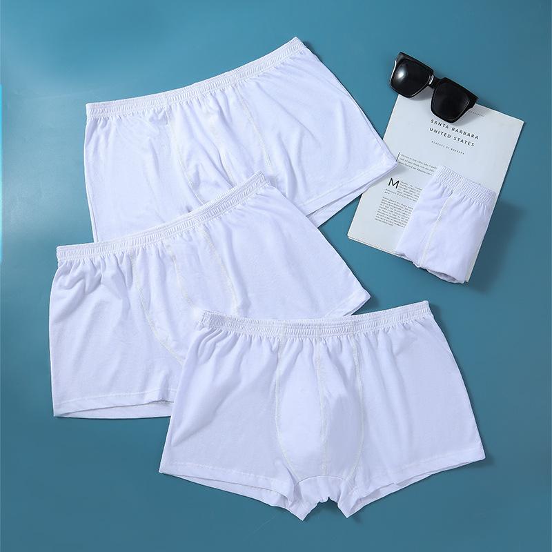 ボクサーパンツ メンズ 綿100% 通気性 速乾 ゆったり 快適 オールシーズン対応 ホワイト 大きいサイズ 中高生 大人 男性用 下着 アンダーウェア