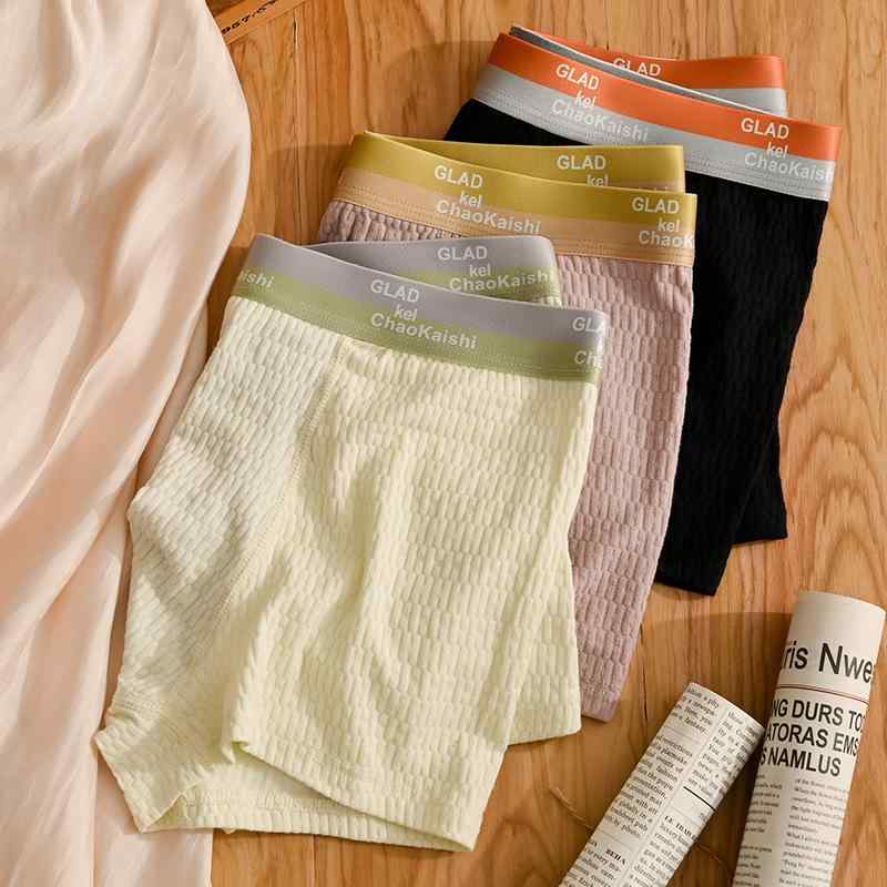 ボクサーパンツ メンズ 通気性 快適 コットン ジャカード織り 凹凸感のある生地 ゆったり 大きいサイズ..