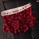 ボクサーパンツ メンズ 綿100% 通気性 レッド ワインレッド ボルドーカラー 結婚式 お祝い ギフト プレゼント 厄除け 縁起物 干支生まれ オールシーズン...