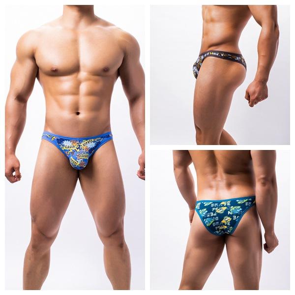 ブリーフ メンズ 下着 通気性抜群 ローライズ 小花柄デザイン ナイロン混素材 オールシーズン対応 快適..