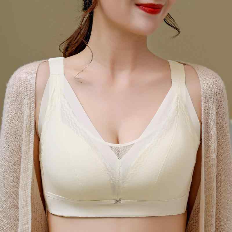 ブラジャー レディース ノンワイヤー ラテックス 薄手 大胸さん向け ミニマイザー 寄せ上げ バストアップ 脇高 脇肉すっきり ホールド 快適 ベアトップ