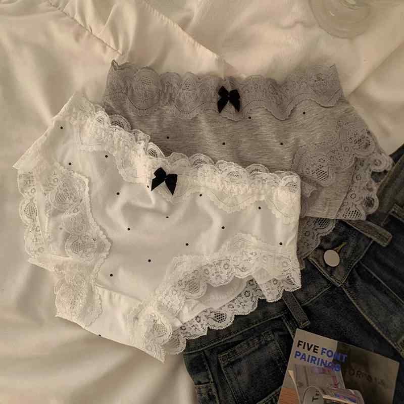 パンツ レディース 通気性抜群 やわらか 肌に優しい ミドルウエスト コットン100%マチ レースフリル ド..