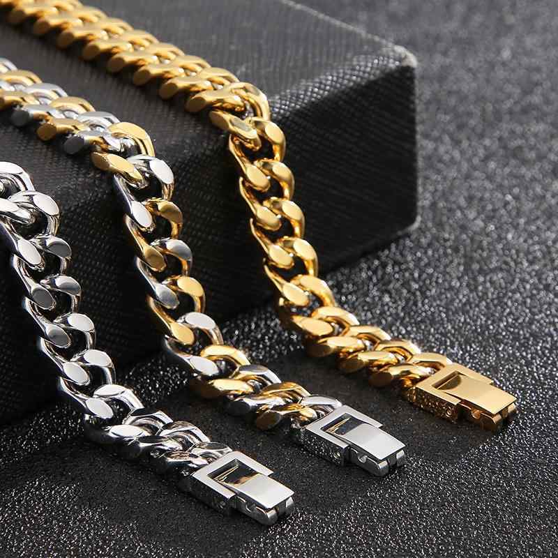 ブレスレット 男女兼用 ユニセックス ステンレス製 喜平チェーン 鏡面仕上げ 四面研磨 シンプル 個性的..