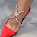 アンクレット レディース ラインストーン ハート型 クリスタル ゴールド シルバー シンプル 透明感 おしゃれ かわいい 結婚式 パーティー ドレス アップ ジュエリー 足元 アクセサリー