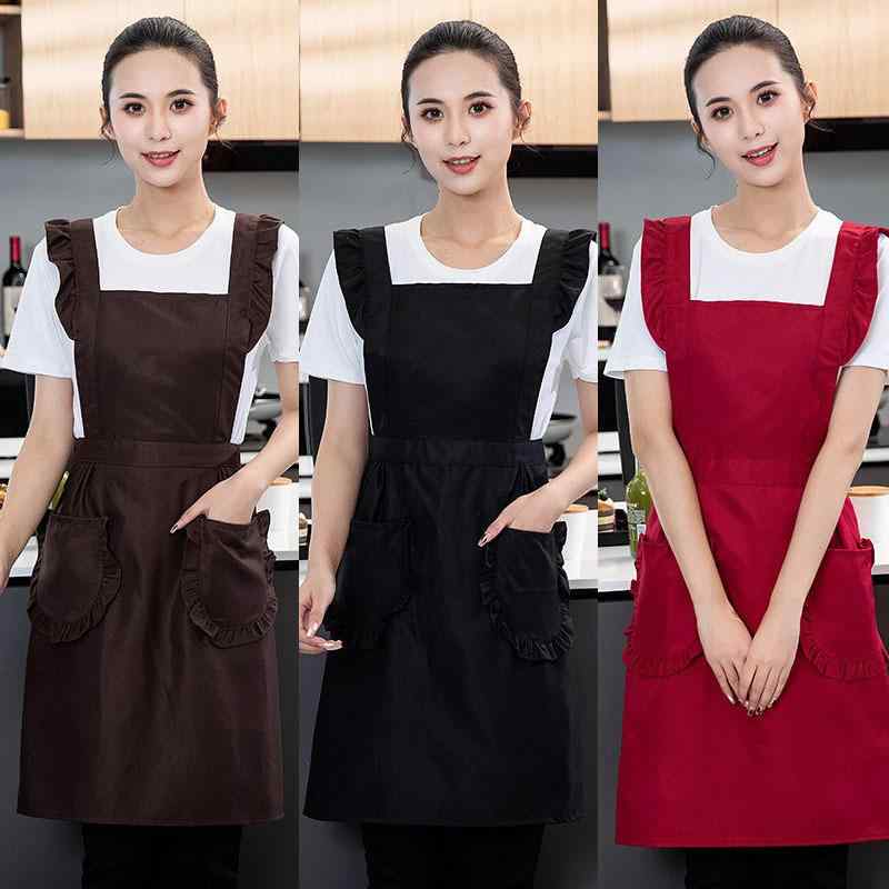 エプロン レディース 防水 カフェ 飲食店 キッチン 喫茶店 花屋 業務用 仕事用 ワークエプロン 韓国風 ..