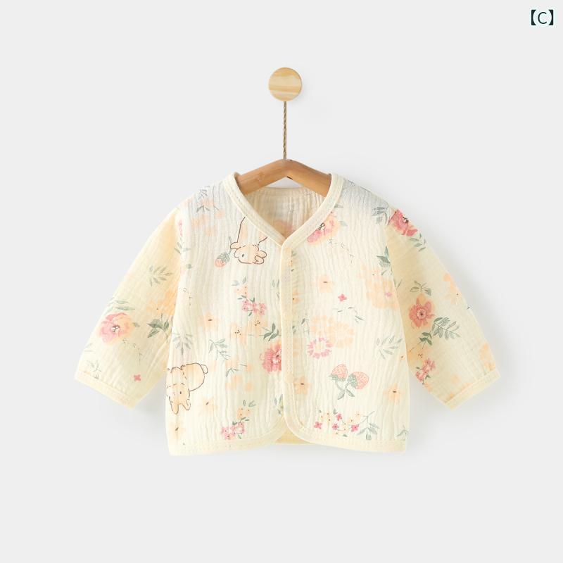 日焼け防止服 ベビー キッズ 接触冷感 薄手 コットン ガーゼ カーディガン アウタ...