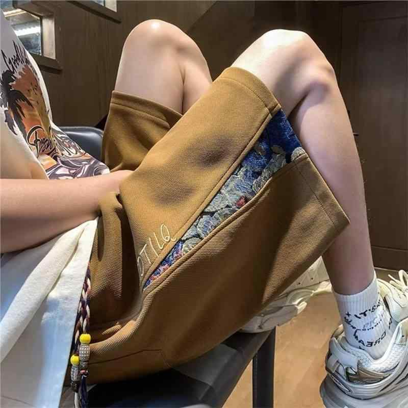 ・丈: ハーフパンツ・主な素材: ポリエステル・カラー展開: ブラウン、ホワイト、ブラック、グリーン、ライトグレー、アプリコット・サイズ展開: M、L、XL、XXL、3XL、4XL・シルエット: ゆったり・伸縮性: 微伸縮・スタイル: 韓国風