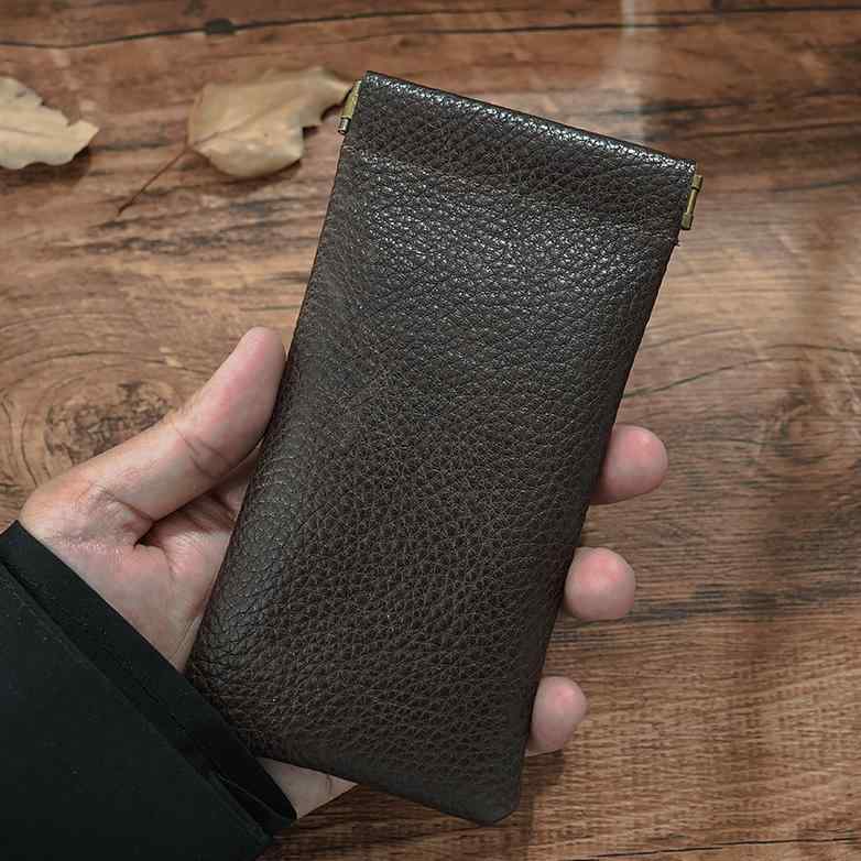 多機能ポーチ ペンケース メガネケース 牛革 ベジタブルタンニンレザー 超ソフト ポータブル おしゃれ ..