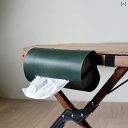 ティッシュケース 吊り下げ PUレザー 卓上 壁掛け 車載 リビング 食卓 洗面所 アウトドア キャンプ 引き出し式 詰め替え用 モダン シンプル グリーン(x...