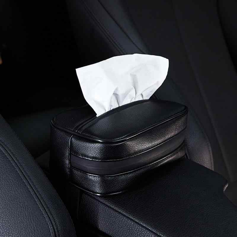 ティッシュケース 車載用 PUレザー 高級感 吊り下げ式 サンバイザー アームレスト コンソールボックス ..