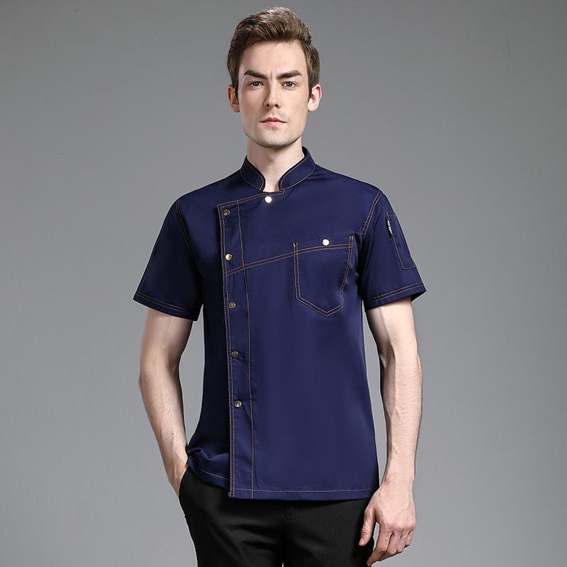 コックコート 男女兼用 吸汗速乾 長袖 半袖 春夏 大きいサイズ ゆったり 綿混 ポリエステル 飲食店 ホテル レストラン 厨房 業務用 調理服 白 黒 赤 青 ユニフォーム