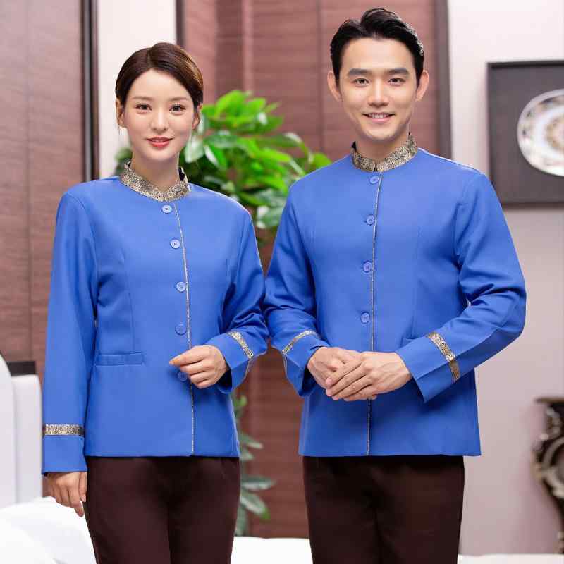 清掃服 メンズ レディース 吸汗速乾 長袖 ホテル 旅館 宿泊施設 客室清掃 公共エリア ビル清掃 作業着 ワークウェア ユニフォーム 業務用 制服 綿ポリ混 秋冬 春