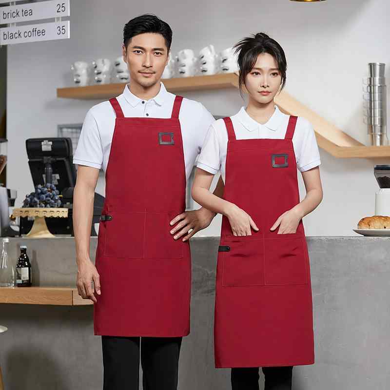 エプロン メンズ 男性用 吸湿速乾 綿混 胸当てエプロン カフェ 飲食店 厨房 花屋 果物店 バリスタ 作業着 制服 ユニフォーム 業務用 仕事用 フリーサイズ 多色展開 春夏