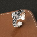 指輪 メンズ スカル 立体 ドクロ ヒップホップ パンク ロック ダーク系 個性的 トレンド 亜鉛合金製 電気メッキ加工 サイズ調整可能 レトロ ストリート カ...