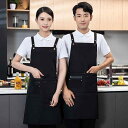 エプロン 男女兼用 業務用 飲食店 ユニフォーム 吸湿速乾 カフェ レストラン 美容院 ネイルサロン 厨房 調理用 ガーデニング 作業用 ロゴ入り ポリエステル綿混 オールシーズン