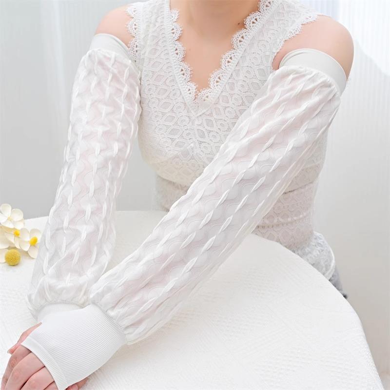 アームカバー レディース 女性用 接触冷感 UVカット ひんやり 春夏用 リブ ゆったり 締め付けない 日焼け防止 紫外線対策 アウトドア サイクリング スポーツ 運転 腕カバー