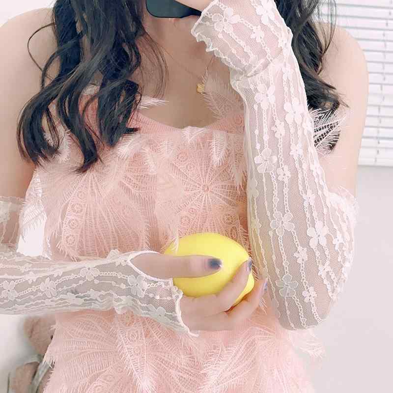 アームカバー レディース UVカット 接触冷感 レース 薄手 フェアリーデザイン かわいい フェミニン 春夏 運転 サイクリング 旅行 アウトドア スポーツ