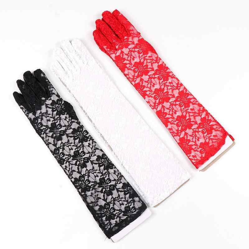 アームカバー レディース 春夏 UVカット ロング 薄手 レース 黒 菊の花柄 レトロ チャイナドレス ロリータ JKスタイル おしゃれ 涼しい 腕カバー