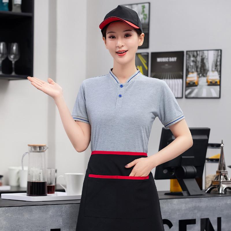 Tシャツ 男女兼用 吸汗速乾 半袖 飲食店 ホテル レストラン 厨房 作業服 ユニフォーム 綿 ポリエステル混紡 居酒屋 カフェ 焼肉 ホットプレート