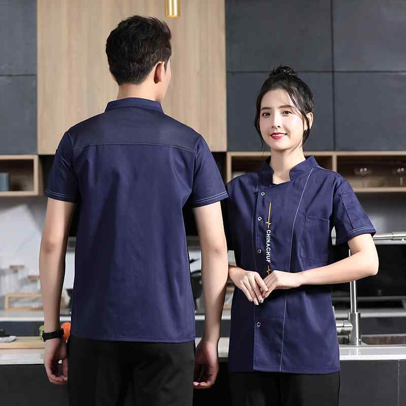 コックコート 男女兼用 吸汗速乾 長袖 半袖 ゆったりサイズ 春夏 綿混素材 白 レストラン ホテル 厨房 飲食店 ユニフォーム