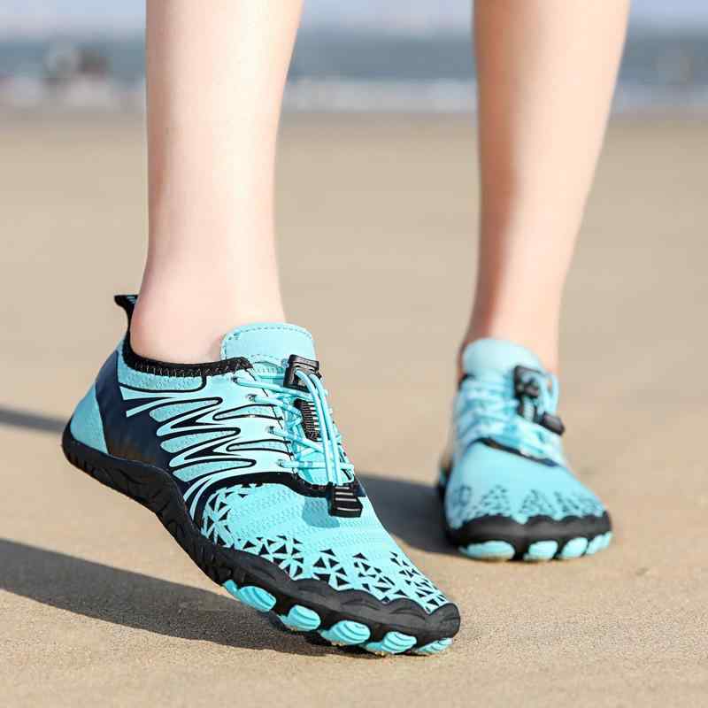 マリンシューズ 男女兼用 五本指 ベアフット 素足感覚 軽量 速乾 通気性 排水機能 滑り止め ビーチサン..