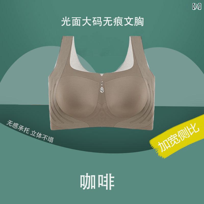 ブラジャー レディース ノンワイヤー 補正下着 寄せ上げ 脇高 シームレス 透け防止 着痩せ効果 大きいサイズ キャミソール型 フルカップ 薄手カップ スムース 快適フィット mzymzy-10830108 モズラボ サンプル画像2