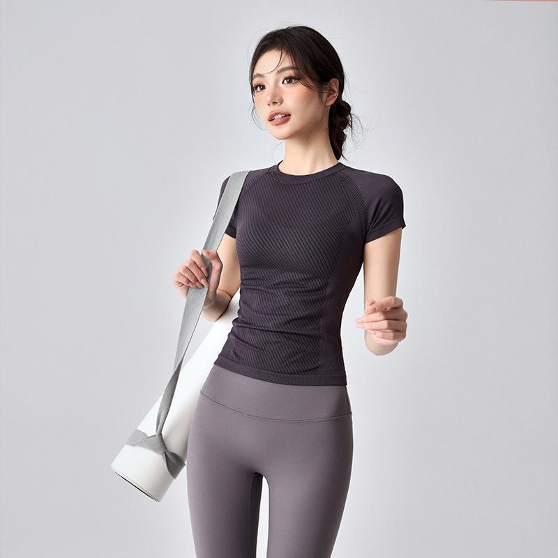 Tシャツ レディース 速乾 高機能 スリムフィット 体型カバー ヨガ フィットネス ランニング ジム ピラティス トレーニング スポーツウェア ナイロン スパンデックス 春夏