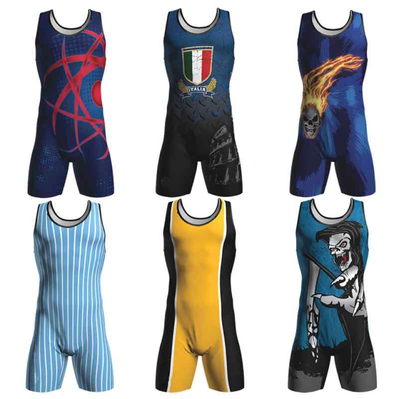 シングレット メンズ 大人 キッズ 吸汗速乾 高伸縮性 ストレッチ レスリング ボクシング ウエイトリフ..