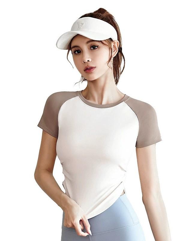 ヨガウェア レディース 吸汗速乾 ストレッチ 半袖トップス ロングパンツ セットアップ 美脚 スリムフィット フィットネス スポーツ ランニング ジム トレーニング ルームウェア 春夏