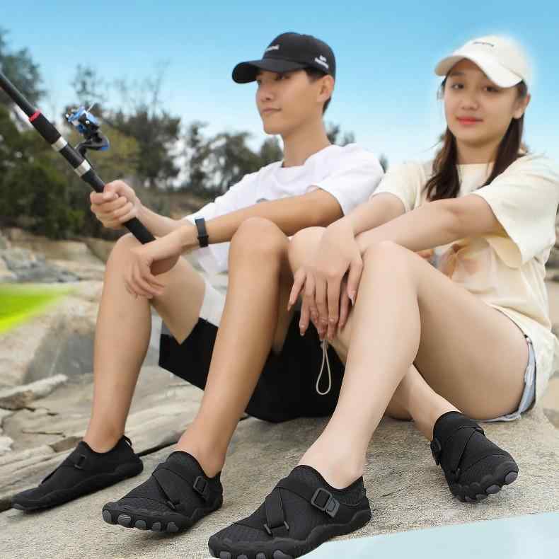 アクアシューズ 男女兼用 軽量 滑り止め 厚底 速乾 通気性 マリンシューズ アウトドア ビーチ 川遊び シュノーケリング 水陸両用 トレッキング ハイキング ...