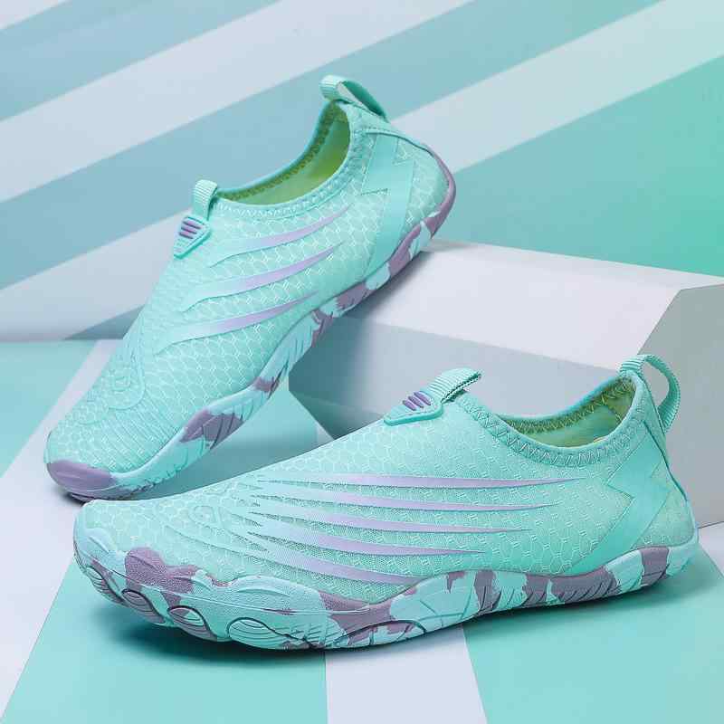 マリンシューズ 男女兼用 速乾性 通気性 滑り止め ベアフット ウォーターシューズ カップル 親子 水陸両用 アウトドア ビーチ プール 川遊び 渓流 シュノー...