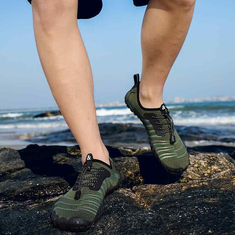 ウォーターシューズ 男女兼用 軽量 速乾 通気性 滑り止め 溯渓 釣り 登山 アウトドア カジュアル 夏用 マリンスポーツ アクティビティ メッシュアッパー 天...