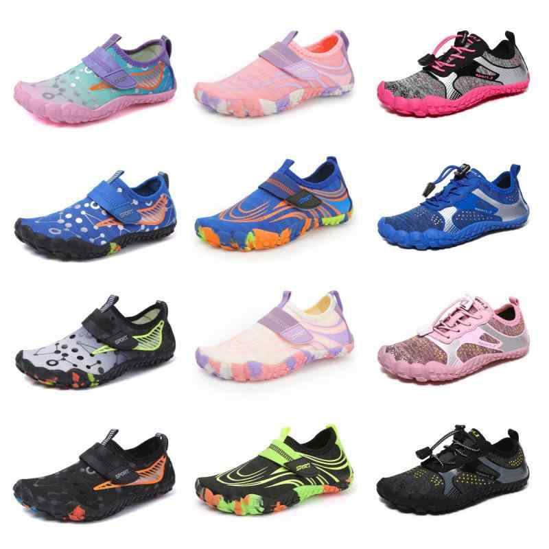 ウォーターシューズ 子供用 通気性 速乾 滑り止め 軽量 水陸両用 ビーチサンダル ラバーソール 海水浴 プール 川遊び 釣り 潮干狩り シュノーケリング ダイ...