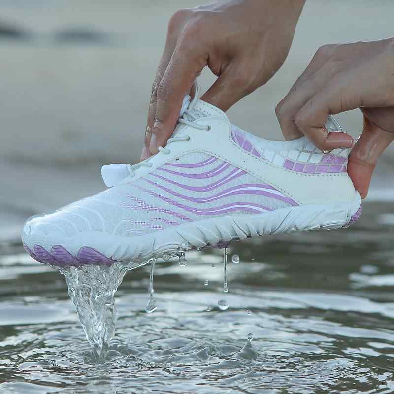 アクアシューズ 五本指シューズ 男女兼用 ユニセックス オールシーズン 通気性 速乾 滑り止め 軽量 マリンシューズ ビーチ ダイビング シュノーケリング 川遊...