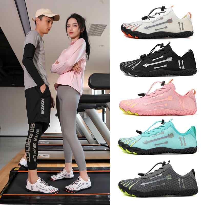 溯渓シューズ ユニセックス 男女兼用 五本指 滑り止め 素足感覚 水陸両用 アウトドア ビーチ マリンスポーツ トレッキング フィットネス キャンバス ラバーソ...