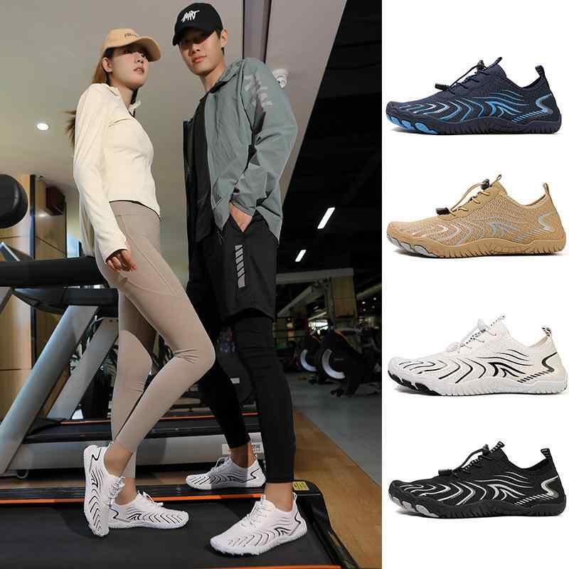 アクアシューズ 男女兼用 滑り止め 速乾 5本指 アウトドア 水陸両用 オールシーズン ダイビング ビーチ サーフィン マリンスポーツ 渓流 釣り(x2)