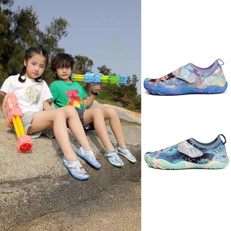 ウォーターシューズ キッズ 子供用 男女兼用 夏用 速乾性 通気性 滑り止め マジックテープ式 軽量 ソフト 素足感覚 水陸両用 川遊び 海水浴 プール