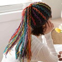 ニット帽 フェイクヘアー ドレッドヘア付き ヒップホップ レゲエ風 個性派 ストリートファッション 手編み 防寒 保温 暖かい ユニーク 面白い 冬物 ケーブル編み