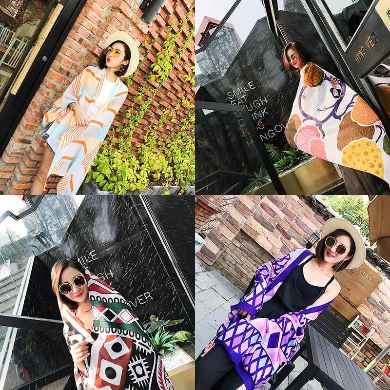 ストール ショール レディース UVカット 冷房対策 大判 軽量 春夏 綿麻 民族柄 ボヘミアン 旅行 リゾート ビーチ