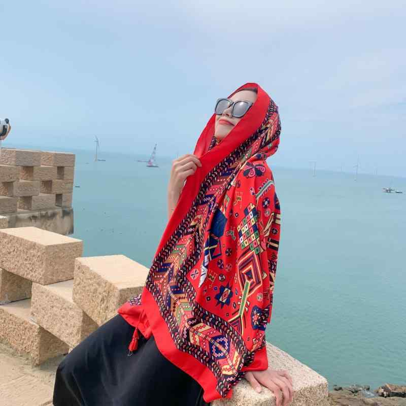 ショール レディース 春夏 UVカット 日よけ ビーチ リゾート アウトドア ボヘミアン民族風 レトロ調 サ..