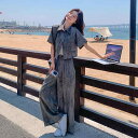 セットアップ レディース 高級感 カジュアル タイダイ 薄手 春夏 ワイドパンツ パンツスーツ 長袖 個性的 デザイン 上下セット