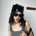 スカーフ レディース Y2K レトロ ストリートファッション ヒップホップスタイル レザー調 フェイクレザー スクエア ヘッドスカーフ バンダナ チューブトップ ベアトップ ブラック 春夏