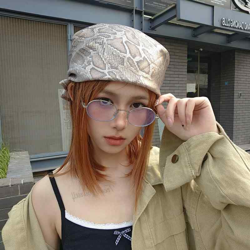 スカーフ レディース Y2K ヒップホップ 個性的 ストリートファッション パイソン柄 レトロ 大判 ヘッドスカーフ チューブトップ マルチウェイ フェイクレザー オールシーズン ゴールド