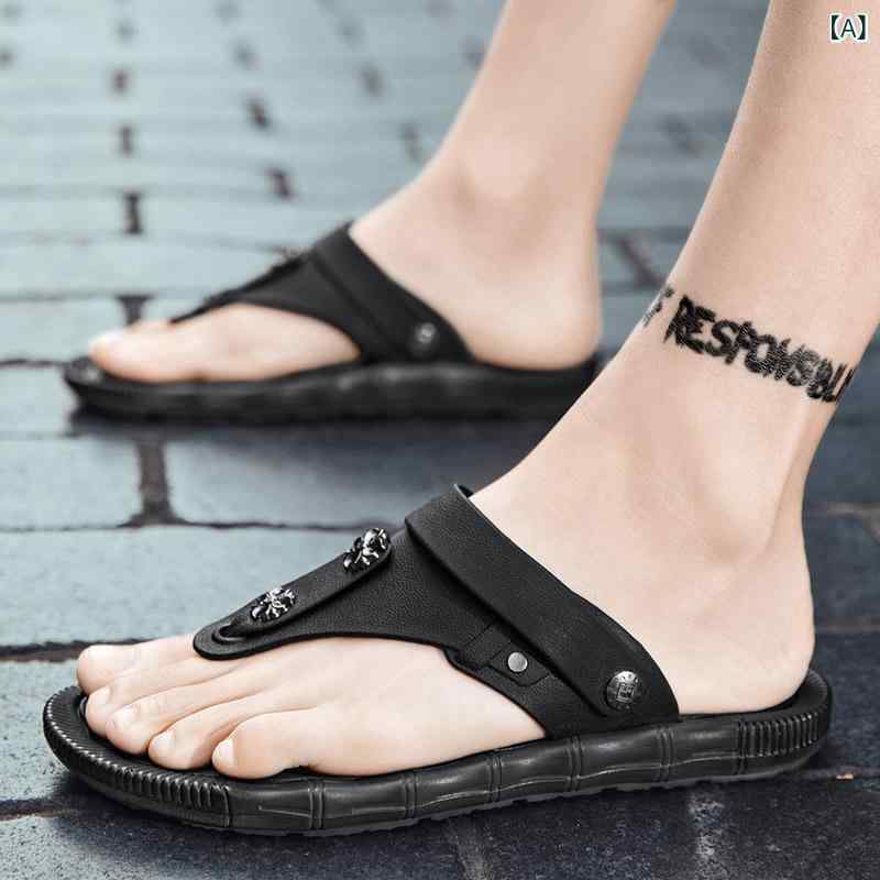 サンダル メンズ 滑り止め 防水 防臭 通気性 2WAY 水陸両用 耐久性 EVA素材 ゴム底 ビーチサンダル トングサンダル アウトドア レジャー 普段使い 運転用 春夏 ブラック