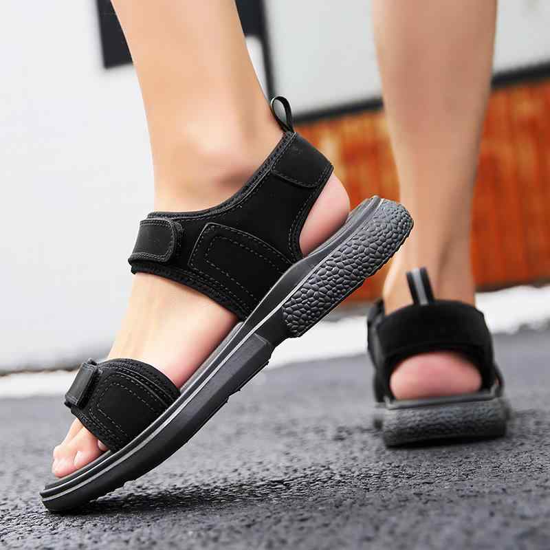 サンダル メンズ ビーチサンダル 通気性 快適 軽量 EVAソール オープントゥ マジックテープ式 カジュア..