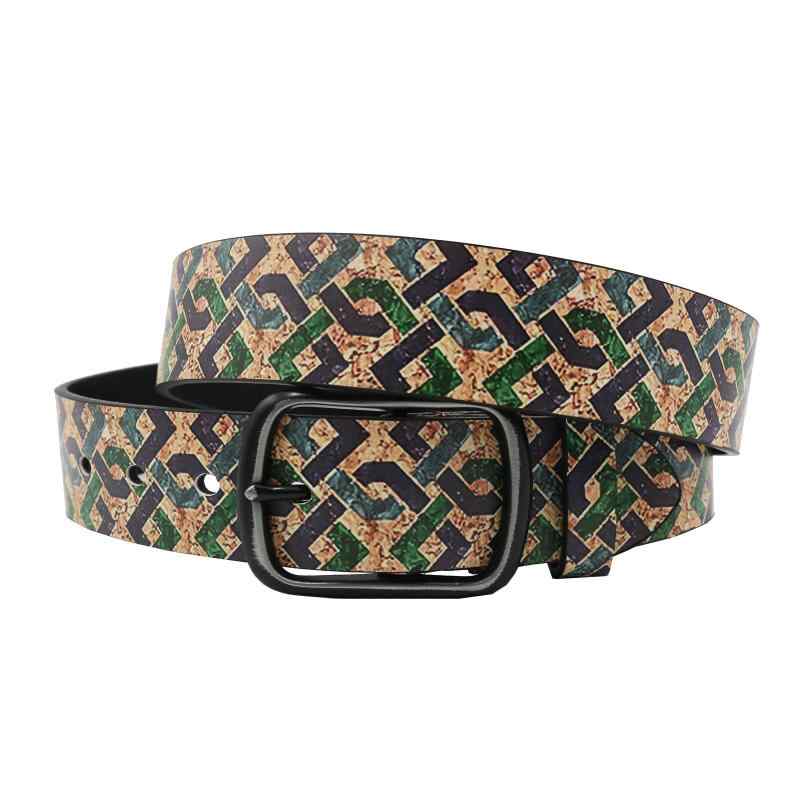 ベルト メンズ PUレザー ロック パンク ヒップホップ系 ピンバックル スタッズ クロス スカル プリント..