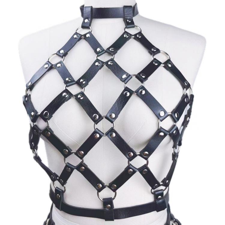 ボディチェーン レディース 欧米風 パンク ロック セクシー 大胆 個性的 多重 レイヤード メタル PUレ..